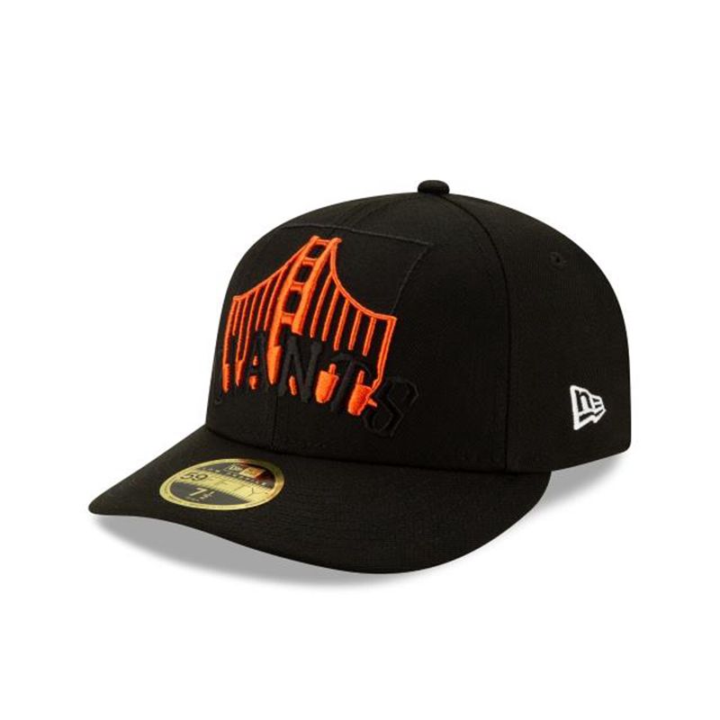 MLB San Francisco Giants Logo Elements Low Profile 59Fifty Fitted (ZQG6314) - Black New Era Caps